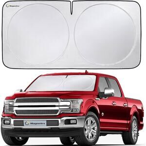Magnelex Car Windshield Sun Shade with Storage Pouch. Size XLarge 65.7 x 36.4”